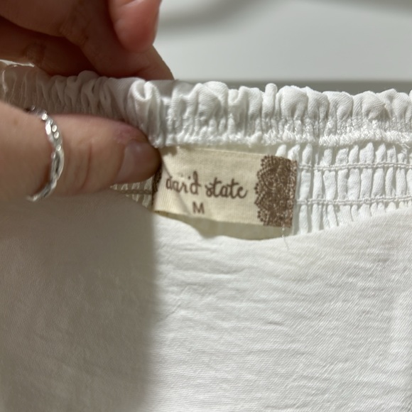 White Altr’d State Baloon Sleeve top. New! - Picture 2 of 3